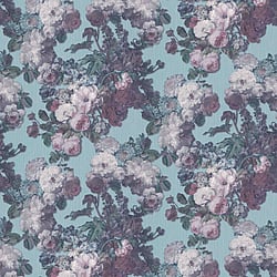 Galerie Wallcoverings Product Code 10153-18 - Elle Decoration Wallpaper Collection - Teal Pink Green Colours - Floral Baroque Design