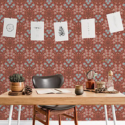 Galerie Wallcoverings Product Code 14021 - Ekbacka Wallpaper Collection - Terracotta Colours - Bellis Design