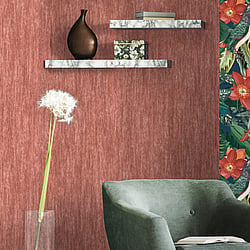 Galerie Wallcoverings Product Code 26716 - Tropical Wallpaper Collection - Red Apple Colours - Tuvalu Design