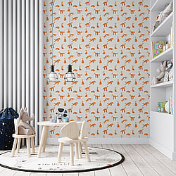 Galerie Wallcoverings Product Code 26839 - Great Kids Wallpaper Collection -  Friendly Foxes Design