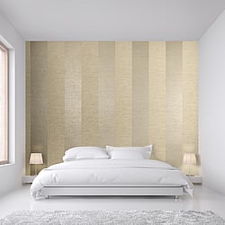 Galerie Wallcoverings Product Code 30023 - Slow Living Wallpaper Collection - Brown Beige Gold Silver Colours - Simplicity Ochre Gold Design