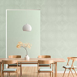 Galerie Wallcoverings Product Code 30032 - Slow Living Wallpaper Collection - Gold Silver Turquoise Mint Colours - Flow Frost Mint Design