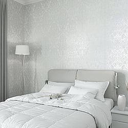 Galerie Wallcoverings Product Code 32601 - City Glam Wallpaper Collection - White Colours - Floral Damask Design