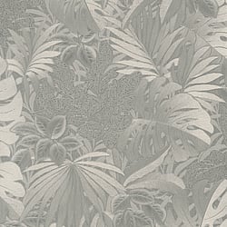 Galerie Wallcoverings Product Code 33302 - Eden Wallpaper Collection -  Metallic Jungle Leaves Design