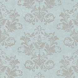 Galerie Wallcoverings Product Code 34009 - Hotel Wallpaper Collection - Blue, Grey Colours - A textured damask Design