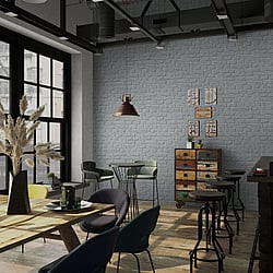 Galerie Wallcoverings Product Code 34167 - Loft 2 Wallpaper Collection - Grey Colours - Brick Texture Design