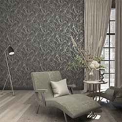 Galerie Wallcoverings Product Code 34257 - Urban Textures Wallpaper Collection - Black  Silver Colours - Graphic Design