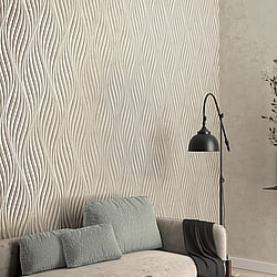 Galerie Wallcoverings Product Code 34259 - Urban Textures Wallpaper Collection - Beige Colours - Wave Design