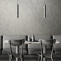 Galerie Wallcoverings Product Code 34261 - Urban Textures Wallpaper Collection - Grey Colours - Wave Design
