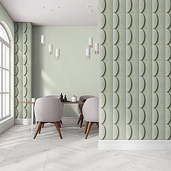 Galerie Wallcoverings Product Code 34419 - Flora Wallpaper Collection - Light Green Colours - Linen Texture Design