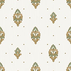 Galerie Wallcoverings Product Code 42515 - Opulence Wallpaper Collection - Green Gold Cream Colours - Italian Motif Design