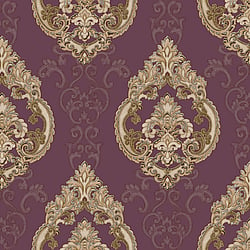 Galerie Wallcoverings Product Code 42528 - Opulence Wallpaper Collection - Red Colours - Large Damask Design