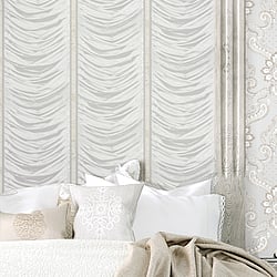 Galerie Wallcoverings Product Code 42541 - Opulence Wallpaper Collection - Grey Colours - Drape Effect Design