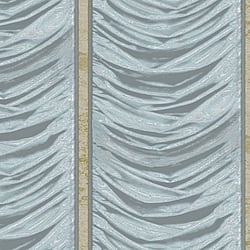 Galerie Wallcoverings Product Code 42546 - Opulence Wallpaper Collection - Blue Gold Colours - Drape Effect Design