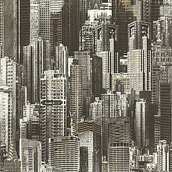 Galerie Wallcoverings Product Code 51192409 - Metropolitan Wallpaper Collection - Gold Colours - City Scape Design