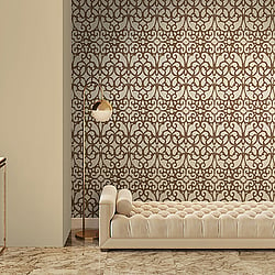 Galerie Wallcoverings Product Code 51207 - Universe Wallpaper Collection - Brown Bronze Cream Colours - Pluto Sand Beige Design