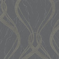 Galerie Wallcoverings Product Code 58231 - Classique Wallpaper Collection - Black Gold Colours - Marble Helix Design