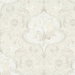 Galerie Wallcoverings Product Code 58264 - Classique Wallpaper Collection - Cream Gold Colours - Rose Damask Design
