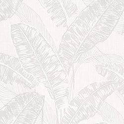 Galerie Wallcoverings Product Code 6769-20 - Imagine Wallpaper Collection - Greige Colours - Tropical Leaf Print Design