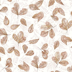 Galerie Wallcoverings Product Code 7304 - Evergreen Wallpaper Collection - Copper Mica Colours - Fossil Leaf Toss Design