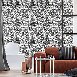 Galerie Wallcoverings Product Code 81339 - Pepper Wallpaper Collection - Black Cumin Colours - Brussels Lace Design