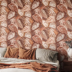 Galerie Wallcoverings Product Code 81346 - Pepper Wallpaper Collection - Curcuma Colours - Ficus Design