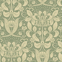 Galerie Wallcoverings Product Code 83126 - Hjarterum Wallpaper Collection - Green Colours - Berit Design