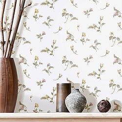Galerie Wallcoverings Product Code 84008 - Cottage Chic Wallpaper Collection - Beige Colours - Bocciolo Blu Design