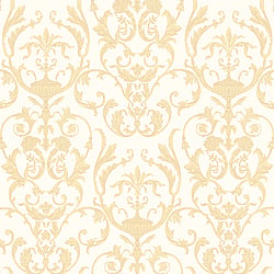 Galerie Wallcoverings Product Code 95514 - Ornamenta 2 Wallpaper Collection - White Gold Colours - Toscano Damask Design