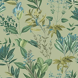 Galerie Wallcoverings Product Code BL22741 - Botanica Wallpaper Collection - Green Colours - Mystic Floral Design