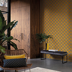 Galerie Wallcoverings Product Code BO23030 - Luxe Wallpaper Collection - Ochre Colours - Braid Design