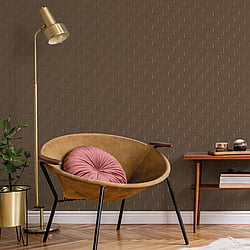 Galerie Wallcoverings Product Code BO23060 - Luxe Wallpaper Collection - Brown Colours - Labyrinth Design