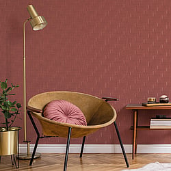 Galerie Wallcoverings Product Code BO23061 - Luxe Wallpaper Collection - Red Colours - Labyrinth Design