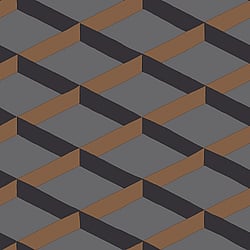 Galerie Wallcoverings Product Code DA23253 - Luxe Wallpaper Collection - Brown Black Grey Colours - Shadow Trellis Design