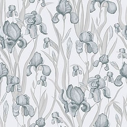 Galerie Wallcoverings Product Code EL21020 - Elisir Wallpaper Collection - Blue Grey Colours - Iris Whisper Design