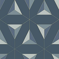 Galerie Wallcoverings Product Code EL21073 - Elisir Wallpaper Collection - Blue Gold Colours - Geo Triangles Design