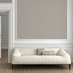 Galerie Wallcoverings Product Code ES31120 - Escape Wallpaper Collection - Taupe, Grey, Black Colours - Trellis Design