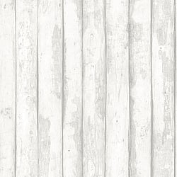 Galerie Wallcoverings Product Code FH37534 - Homestyle Wallpaper Collection - White Grey Colours - Log Cabin Design