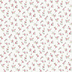 Galerie Wallcoverings Product Code G23287 - Country Cottage Wallpaper Collection - Red Green Yellow Colours - Petite Floral Trail Design
