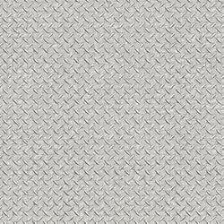 Galerie Wallcoverings Product Code G45175 - Nostalgie Wallpaper Collection - Silver Grey Colours - Diamond Plate Design
