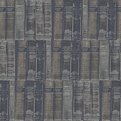 Galerie Wallcoverings Product Code G56134 - Memories 2 Wallpaper Collection - Silver Grey Colours - Library Books Design