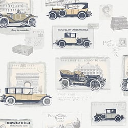 Galerie Wallcoverings Product Code G56136 - Memories 2 Wallpaper Collection - Silver Grey Colours - Cars Design