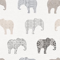 Galerie Wallcoverings Product Code G56527 - Just 4 Kids 2 Wallpaper Collection - Grey Beige Colours - Elephant Motif Design