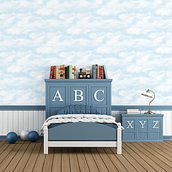 Galerie Wallcoverings Product Code G56533 - Just 4 Kids 2 Wallpaper Collection - Blue Colours - Clouds Design