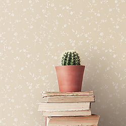 Galerie Wallcoverings Product Code G67860 - Miniatures 2 Wallpaper Collection - Cream White Colours - Floral Trail Design