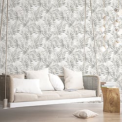 Galerie Wallcoverings Product Code G67945 - Organic Textures Wallpaper Collection - Grey Colours - Speckled Palm Design