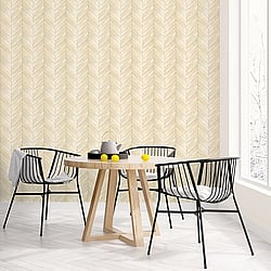 Galerie Wallcoverings Product Code G67999 - Organic Textures Wallpaper Collection - Beige Colours - Chevron Wood Design