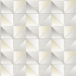 Galerie Wallcoverings Product Code GX37631 - Geometrix Wallpaper Collection - Cream Silver Colours - Cubist Design