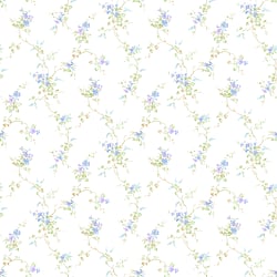Galerie Wallcoverings Product Code PF38152 - Pretty Prints Wallpaper Collection - Blue, Purple, Green Colours - Ivy Trail Design
