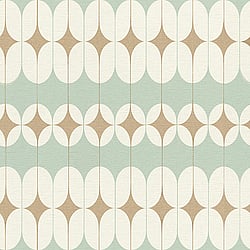 Galerie Wallcoverings Product Code SK21115 - Skandinavia 2 Wallpaper Collection - Green Gold White Colours - Green Gold Deco Design
